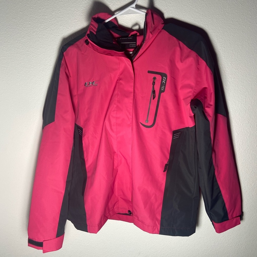 Diamond Candy Hooded and Waterproof Rain Jacket Women Size S